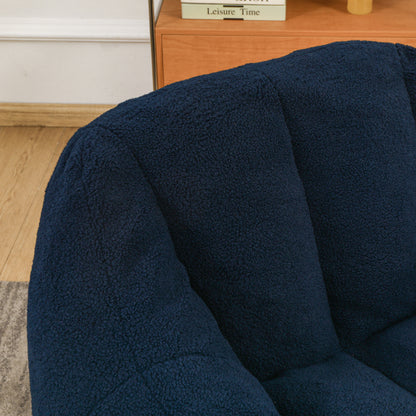 Tufted Faux Fur Memory Foam Bean Bag Chair with Armrests for Adults Kids Dorm Apartment Living Room