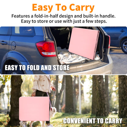 6ft Pink Folding Table, Portable Plastic Table for Camping, Picnics, Parties, High Load Bearing Foldable Table
