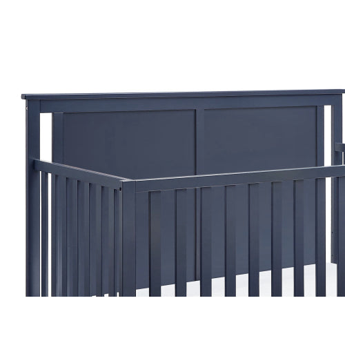 Mini Crib With Mattress Pad Midnight Blue/Vintage Walnut