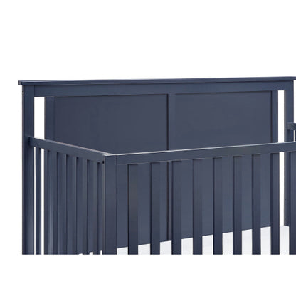 Mini Crib With Mattress Pad Midnight Blue/Vintage Walnut