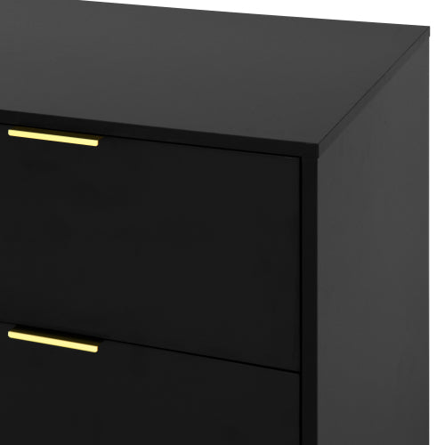Black 9 Drawer Dresser, 63" Large Deep Chest of Drawers, Wooden Dresser Storage Cabinet with 9 Drawers for Bedroom, Long Dressers for Living Room, Hallway