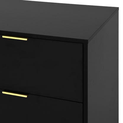 Black 9 Drawer Dresser, 63" Large Deep Chest of Drawers, Wooden Dresser Storage Cabinet with 9 Drawers for Bedroom, Long Dressers for Living Room, Hallway