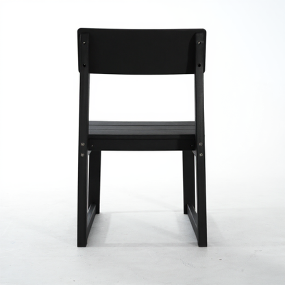 2-Pack Black HDPE outdoor & garden backres Modernist Designt chairs