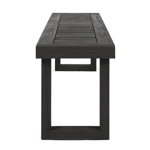 Outdoor Acacia Wood Dining Bench,Dark Grey