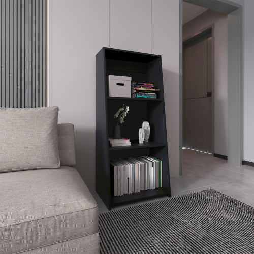 47 Inch High 3-Shelf Eco-Friendly Vertical Storage Bookcase