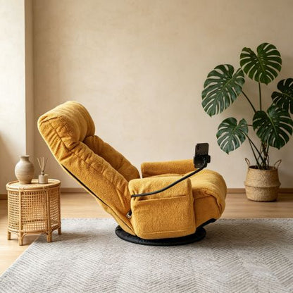 5-Angle Adjustable 360 degree  Rotatable Leisure Sofa Chair with Phone Holder