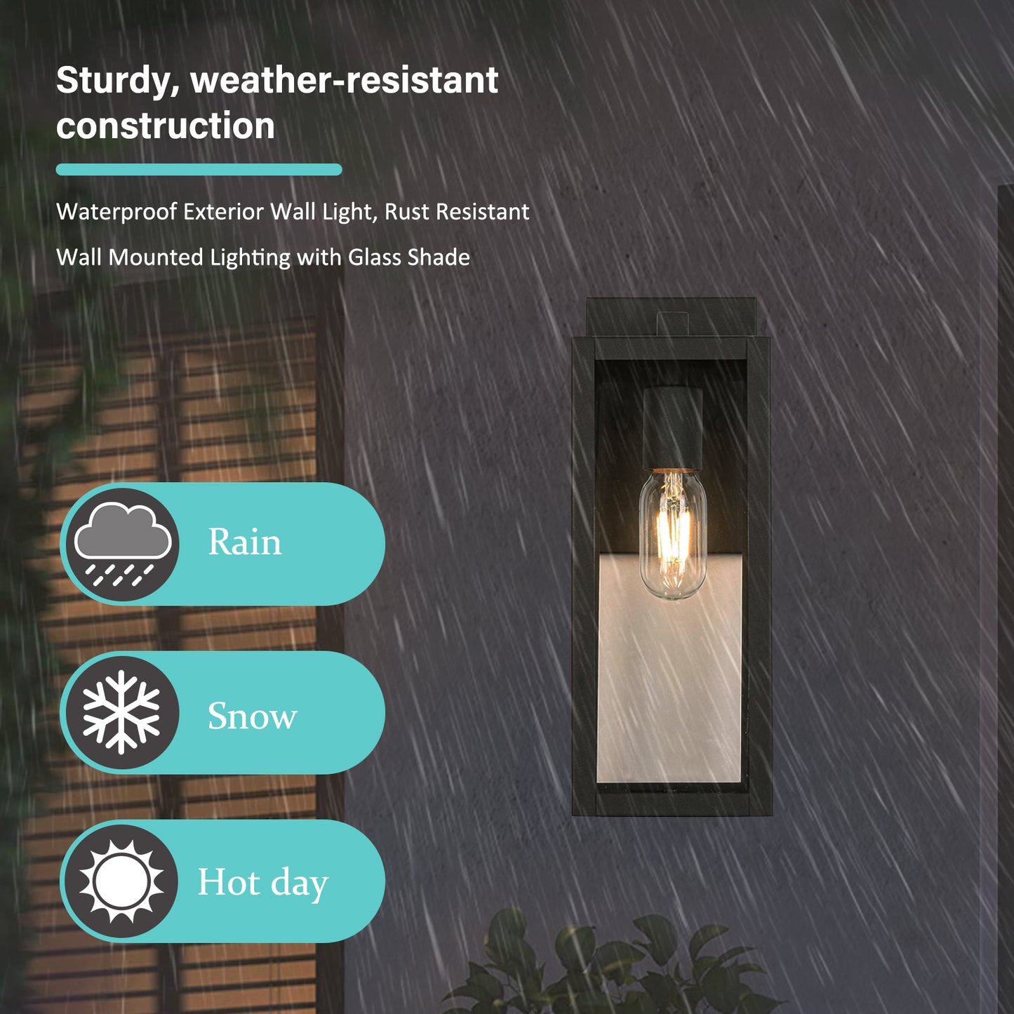 Wall Sconces 1-Light 13.75-in H Matte Black Dark Sky LED Outdoor Wall Light