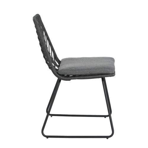 DEJA CHAIR,2PCS with 2 Cushions,Gray