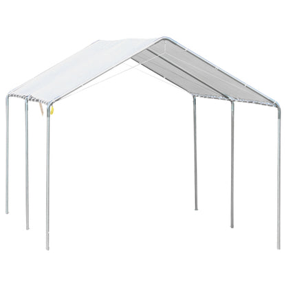 Outsunny 10'x20' Carport Heavy Duty Galvanized Car Canopy with Included Anchor Kit, 3 Reinforced Steel Cables, White