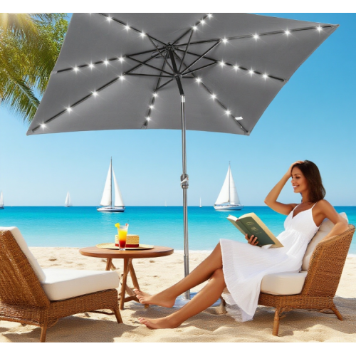 Sun Umbrella Solar Umbrella,Lighted Patio Umbrella