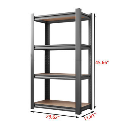 Organize any space with this 4 layer storage rack featuring 200lb per shelf capacity adjustable heights and easy assembly for efficient storage in your kitchen or garage