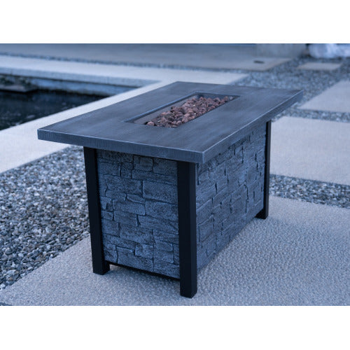 44" W x 25" H Outdoor Patio Propane Gas Fire Pit Table - 50,000 BTU High