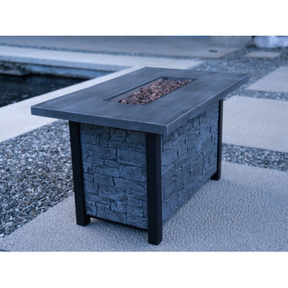 44" W x 25" H Outdoor Patio Propane Gas Fire Pit Table - 50,000 BTU High