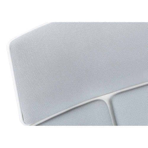Office Chair, Adjustable Height, Swivel, Ergonomic, Armrests, Computer Desk, Work, Grey Mesh, White Metal, Contemporary, Modern