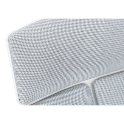 Office Chair, Adjustable Height, Swivel, Ergonomic, Armrests, Computer Desk, Work, Grey Mesh, White Metal, Contemporary, Modern