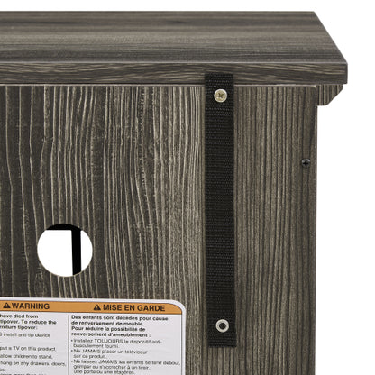 70 Inch TV Stand with Electric Fireplace Grey Faux Stone Entertainment Center