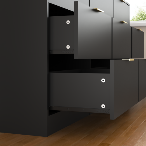 Black 9 Drawer Dresser, 63" Large Deep Chest of Drawers, Wooden Dresser Storage Cabinet with 9 Drawers for Bedroom, Long Dressers for Living Room, Hallway