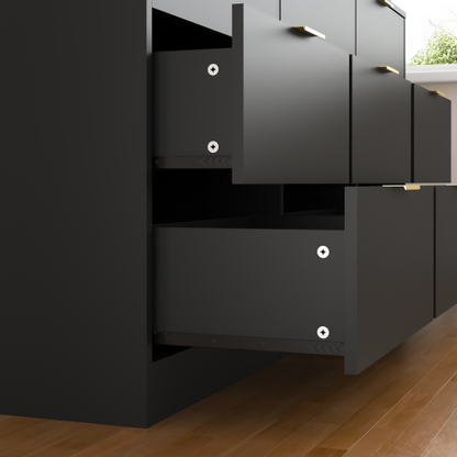 Black 9 Drawer Dresser, 63" Large Deep Chest of Drawers, Wooden Dresser Storage Cabinet with 9 Drawers for Bedroom, Long Dressers for Living Room, Hallway