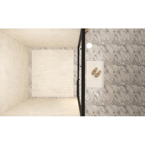 50-54" W × 72" H Tempered Glass with Explosion Proof Film, Aluminum Frame Double Sliding Shower Door, "1/4 (6 mm), Stainless Steel handle, Matte Black