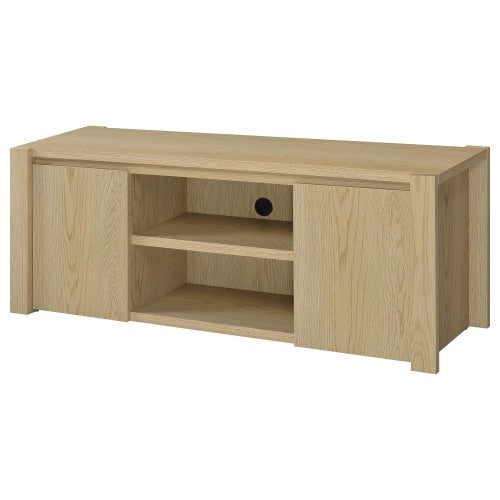 Light Oak 60 Inch Transitional 2-Door Media Console for TVs Up to 60 Inch