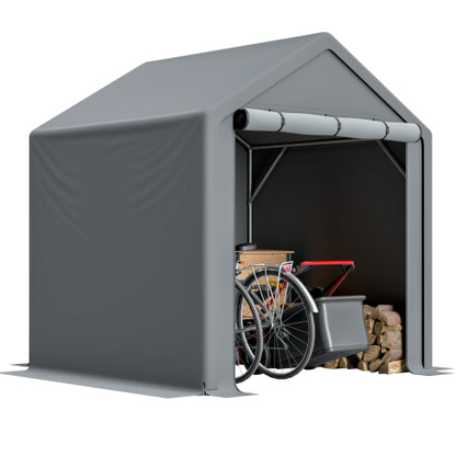 6x6 FT All-Season Storage Tent Quick-Install Waterproof & UV-Resistant Outdoor Shed