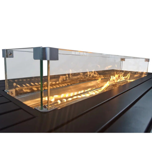 24 Steel Propane Fire Pit Table with Cover