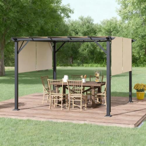Pergola Canopy Patio Metal Shelter 12' x 10'