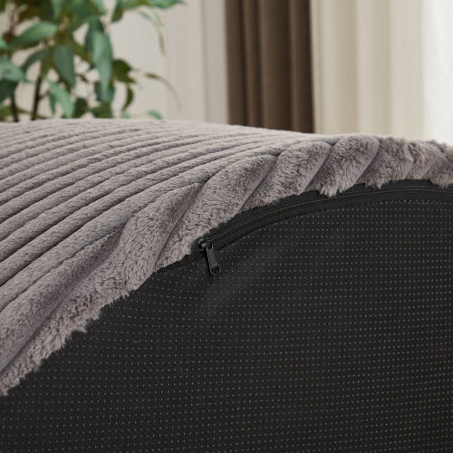 50"L Corduroy Sponge single sofa,No Assembly Required,Fluffy Modern Sleeper Chair for Living room, Bedroom, Lounge and Projection Room(Not a swivel chair.)