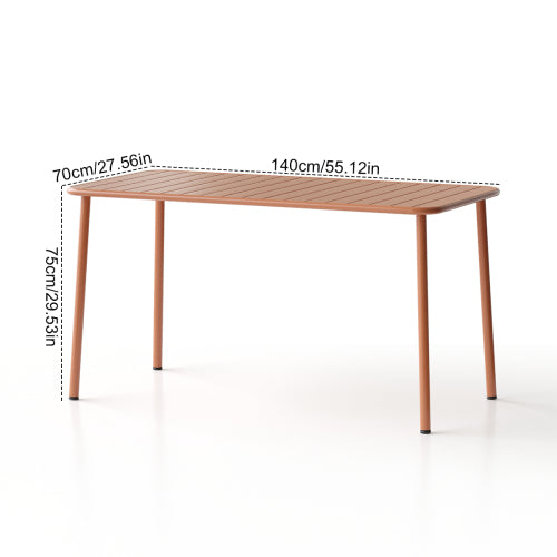 Sella long table outdoor (red)dining table villa courtyard balcony table outdoor leisure table simple garden waterproof table