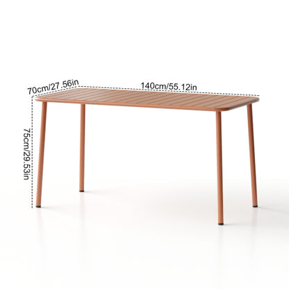Sella long table outdoor (red)dining table villa courtyard balcony table outdoor leisure table simple garden waterproof table