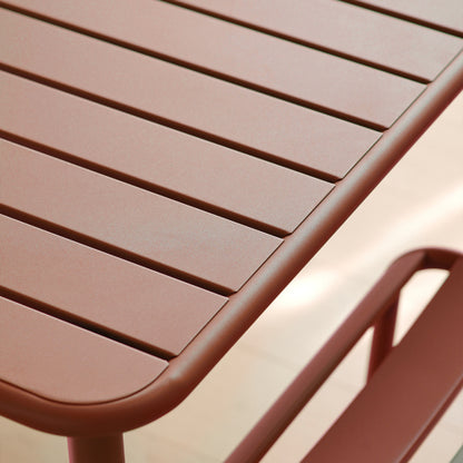 Sella long table outdoor (red)dining table villa courtyard balcony table outdoor leisure table simple garden waterproof table