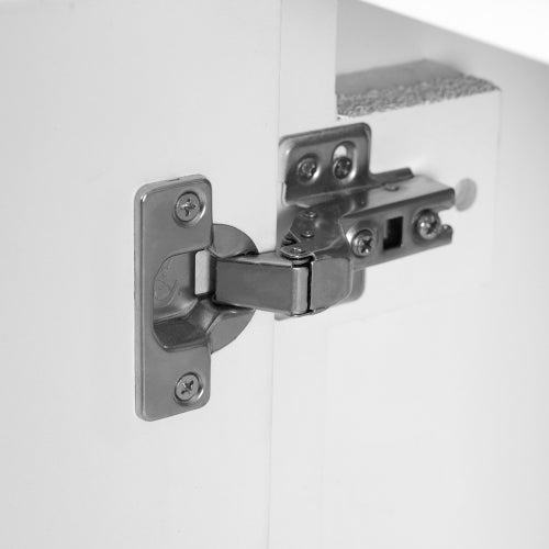 30" Bathroom Vanity with Ceramic Sink, Soft-Close Door with Built-in Shelf, Deep Drawer, Standard Drawer, Long Divider Drawer, Ample Storage Cabinet for Bathroom, Modern & Functional Design