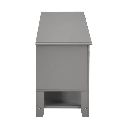 59.1 Inch Grey Modern Soft Close TV Stand Magnetic Suction Media Console Fits 60 Inch TV