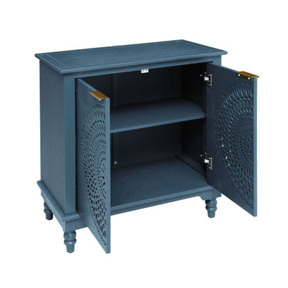 American style Hollow-Carved 2 Door Accent Cabinet Sideboard Buffet Storage Cabinet for Entryway Living Room Bedroom