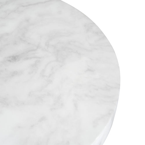 Outdoor Ponti Travertine Side Table,White