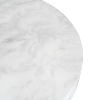 Outdoor Ponti Travertine Side Table,White