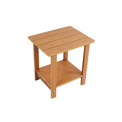 Wood-grain imitation wood side table, simple yet with a touch of texture. A small tabletop for outdoor picnics.
