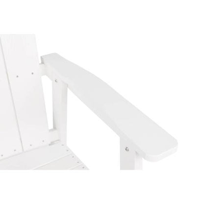 Lounge chair White color, suitable for all seasons: Outdoor lounge chair, made of sturdy HIPS material, equipped with 304 stainless steel accessories.