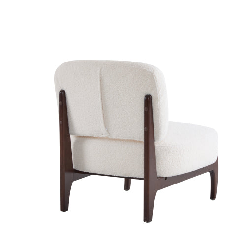 25.5inch Modern Boucle Lounge Chair with Solid Wood Frame, Soft and Durable Boucle Upholstery, Perfect for Living Room
