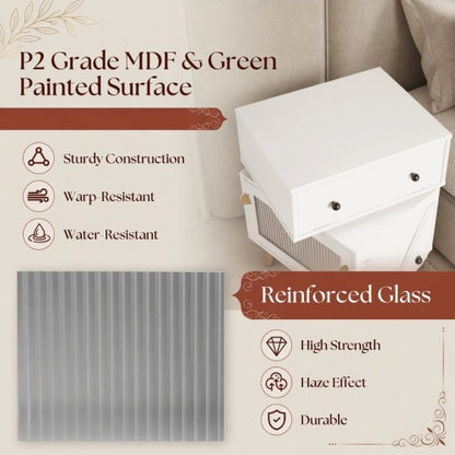 White Robot LED Nightstand