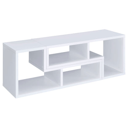 White Multi-purpose Convertible Bookcase L-Shaped Combined Storage TV Cabinet