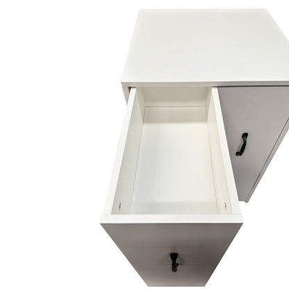 3-Tier Adjustable Side Panel Mobile Dustproof Storage Bookcase Cabinet