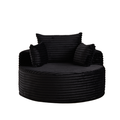 50"L Corduroy Sponge single sofa,No Assembly Required,Fluffy Modern Sleeper Chair for Living room, Bedroom, Lounge and Projection Room(Not a swivel chair.)