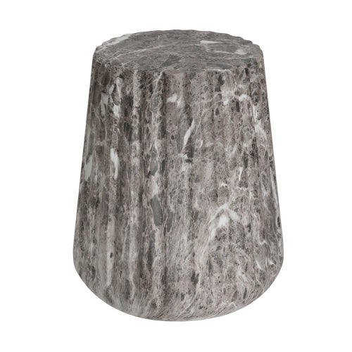 Outdoor Cleme Carved Side Table, Brown