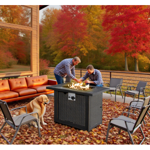 Outdoor Propane Gas Fire Pit Table