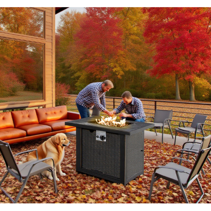 Outdoor Propane Gas Fire Pit Table