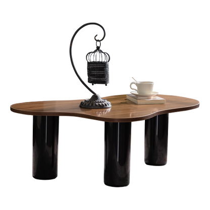 Cloud Shape Modern Coffee Table Irregular Design Easy Assembly Living Room Table