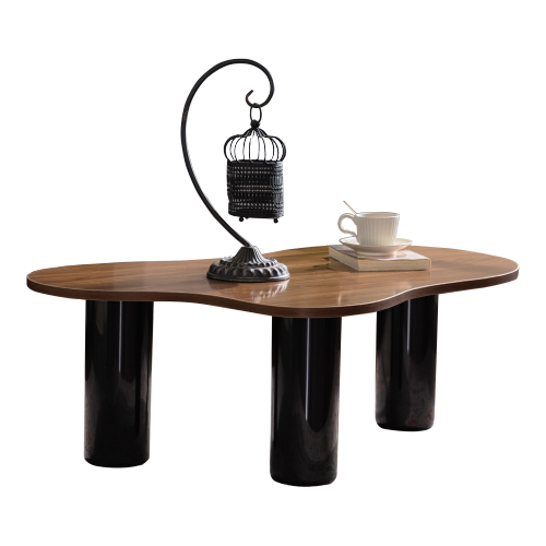 Cloud Shape Modern Coffee Table Irregular Design Easy Assembly Living Room Table