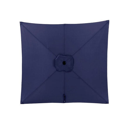 6.5 x 10 ft Navy Blue Rectangular Patio Umbrella with Crank, Tilt, Polyester UV-Resistant Canopy for Pool, Backyard & Patio (Without base)