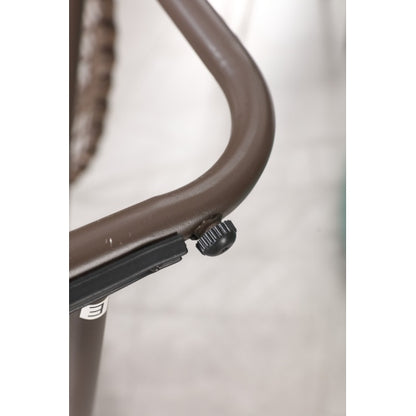 Outdoor Rocking Chair, Patio Oversized Wicker Egg Rocking Chair, Indoor & Outdoor Comfy Rocker Chair with Thick Cushion